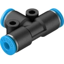 Festo Pneumatic Fitting Tee Tube-to-Tube Adapter Push-in 4 mm 14 bar Maximum Operating Pressure QST-4