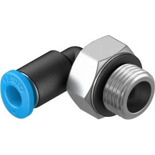 Festo Nickel Plated Brass Pneumatic Fitting Male G 1/8 Threaded to 4mm Push-in Tube QSML-G1/8-4