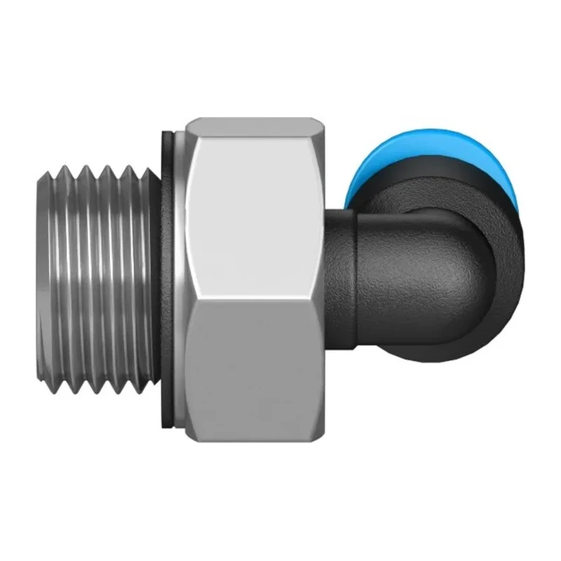 Festo Nickel Plated Brass Pneumatic Fitting Male G 1/8 Threaded to 4mm Push-in Tube QSML-G1/8-4