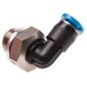 Festo Nickel Plated Brass Pneumatic Fitting Male G 1/8 Threaded to 4mm Push-in Tube QSML-G1/8-4