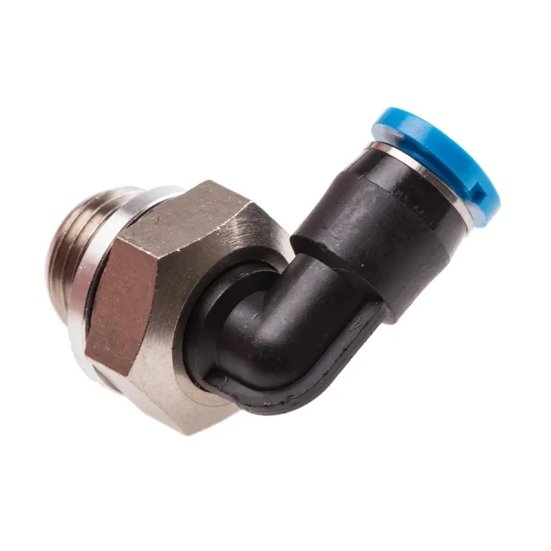 Festo Nickel Plated Brass Pneumatic Fitting Male G 1/8 Threaded to 4mm Push-in Tube QSML-G1/8-4