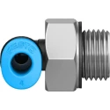 Festo Nickel Plated Brass Pneumatic Fitting Male G 1/8 Threaded to 4mm Push-in Tube QSML-G1/8-4