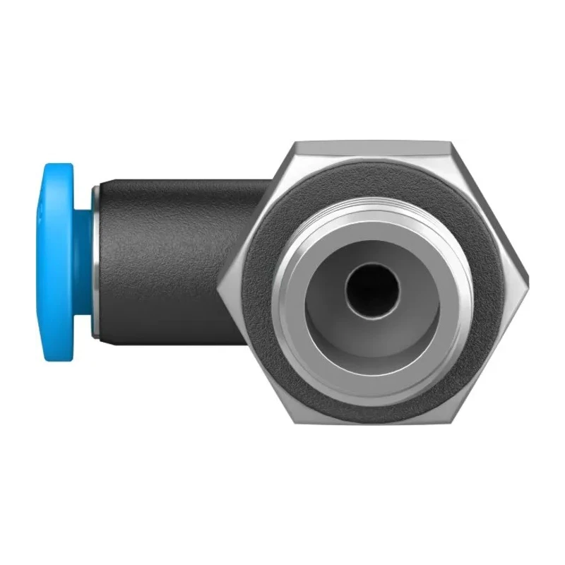 Festo Nickel Plated Brass Pneumatic Fitting Male G 1/8 Threaded to 4mm Push-in Tube QSML-G1/8-4