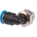 Festo Nickel Plated Brass Pneumatic Fitting Male G 1/8 Thread, 6mm Push-in Tube, 90° Angle QSML-G1/8-6