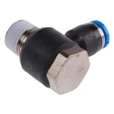 Festo Pneumatic Fitting Nickel Plated Brass Male Threaded-to-Tube Push-In R 1/4 in x 6mm QSLV-1/4-6