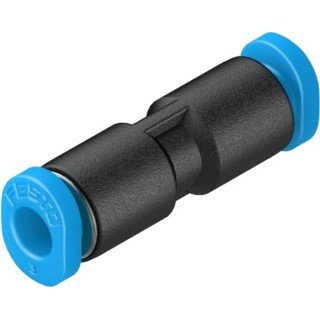 Festo Pneumatic Fitting 3 mm Push-in Straight Tube-to-Tube Adapter Polybutylene Terephthalate Reinforced POM Nickel QSM-3