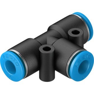 Festo Pneumatic Tee Tube-to-Tube Adapter Push-in 6 mm, Maximum Operating Pressure 14 bar, Max Temperature 80°C QST-6