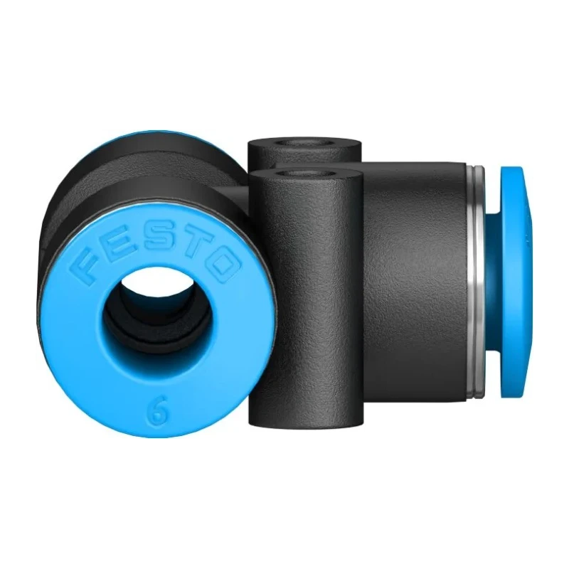Festo Pneumatic Tee Tube-to-Tube Adapter Push-in 6 mm, Maximum Operating Pressure 14 bar, Max Temperature 80°C QST-6