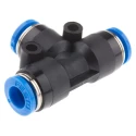 Festo Pneumatic Tee Tube-to-Tube Adapter Push-in 6 mm, Maximum Operating Pressure 14 bar, Max Temperature 80°C QST-6