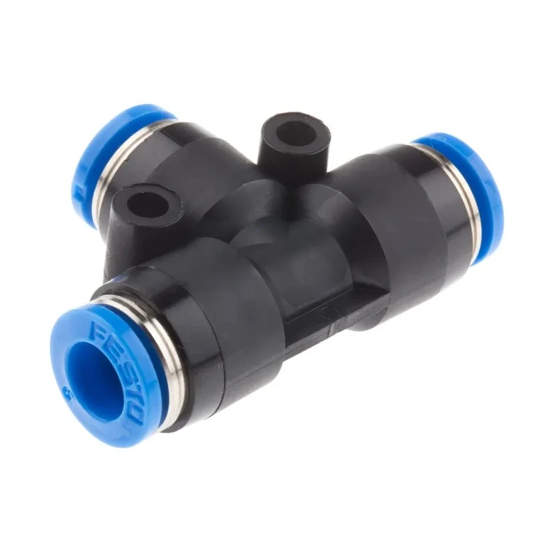 Festo Pneumatic Tee Tube-to-Tube Adapter Push-in 6 mm, Maximum Operating Pressure 14 bar, Max Temperature 80°C QST-6