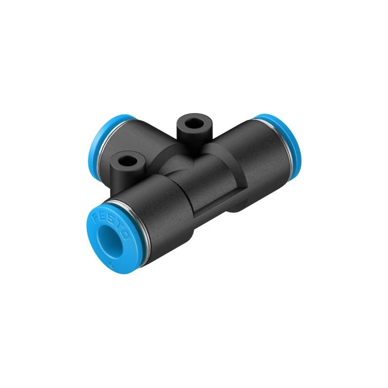 Festo Pneumatic Tee Tube-to-Tube Adapter Push-in 6 mm, Maximum Operating Pressure 14 bar, Max Temperature 80°C QST-6
