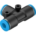 Festo Pneumatic Tee Tube-to-Tube Adapter Push-in 6 mm, Maximum Operating Pressure 14 bar, Max Temperature 80°C QST-6
