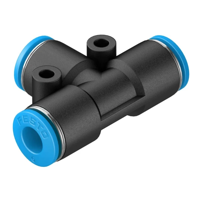 Festo Pneumatic Tee Tube-to-Tube Adapter Push-in 6 mm, Maximum Operating Pressure 14 bar, Max Temperature 80°C QST-6