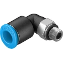 Festo Nickel Plated Brass Pneumatic Fitting Male M5 Thread, Metric 6mm Push-in QSML-M5-6