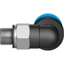 Festo Nickel Plated Brass Pneumatic Fitting Male M5 Thread, Metric 6mm Push-in QSML-M5-6