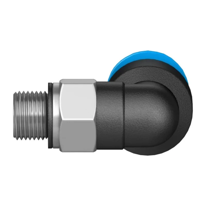 Festo Nickel Plated Brass Pneumatic Fitting Male M5 Thread, Metric 6mm Push-in QSML-M5-6