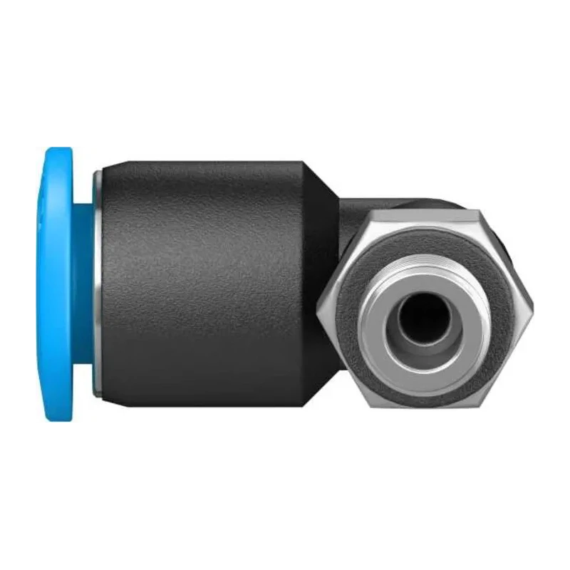 Festo Nickel Plated Brass Pneumatic Fitting Male M5 Thread, Metric 6mm Push-in QSML-M5-6