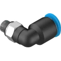 Festo Nickel Plated Brass Pneumatic Fitting Male M5 Thread, Metric 6mm Push-in QSML-M5-6