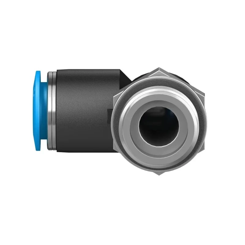 Festo Nickel Plated Brass Pneumatic Fitting Male G 3/8 in Thread to 10mm Push-in Tube Fitting QSL-G3/8-10