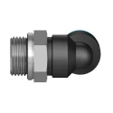 Festo Nickel Plated Brass Pneumatic Fitting Male G 3/8 in Thread to 10mm Push-in Tube Fitting QSL-G3/8-10