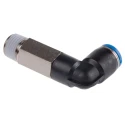Festo Nickel Plated Brass Pneumatic Fitting Male R 1/4 in Threaded-to-Tube 8mm Push-in QSLL-1/4-8
