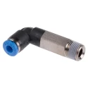 Festo Nickel Plated Brass 4mm Push-in Pneumatic Fitting Male Threaded to Tube R 1/8 in QSLL-1/8-4