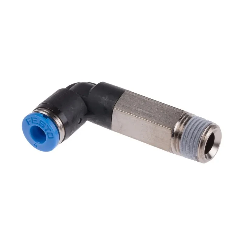 Festo Nickel Plated Brass 4mm Push-in Pneumatic Fitting Male Threaded to Tube R 1/8 in QSLL-1/8-4