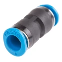Festo Pneumatic Fitting Straight Tube-to-Tube Adapter Push-in 6 mm to Threaded 6 mm, Polybutylene Terephthalate QSM-6