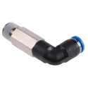 Festo Nickel Plated Brass 4mm Push-in Pneumatic Fitting Male Threaded to Tube R 1/8 in QSLL-1/8-4