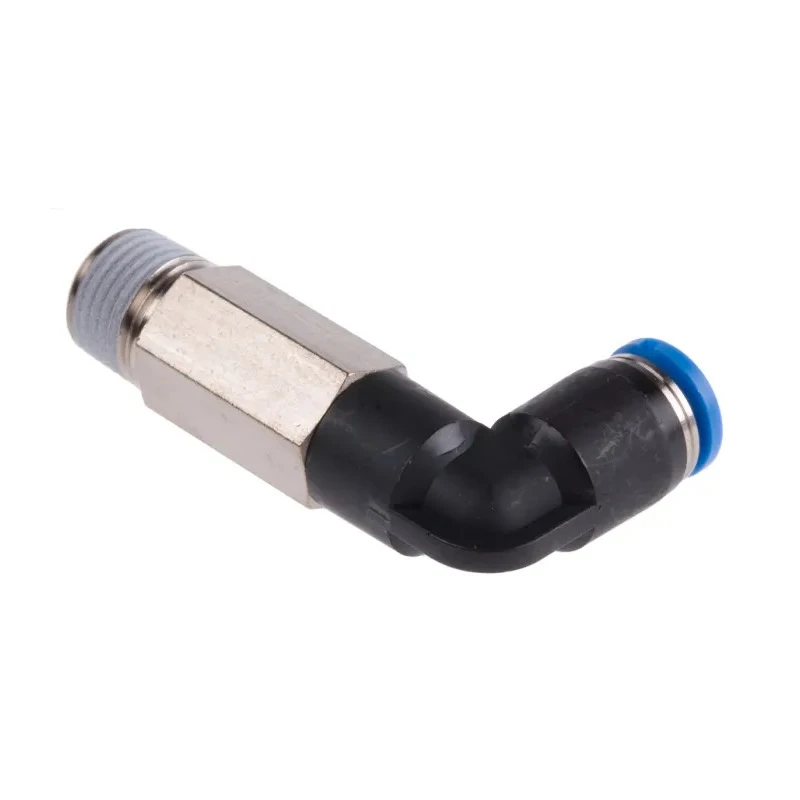 Festo Nickel Plated Brass 4mm Push-in Pneumatic Fitting Male Threaded to Tube R 1/8 in QSLL-1/8-4
