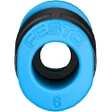 Festo Pneumatic Fitting Straight Tube-to-Tube Adapter Push-in 6 mm to Threaded 6 mm, Polybutylene Terephthalate QSM-6