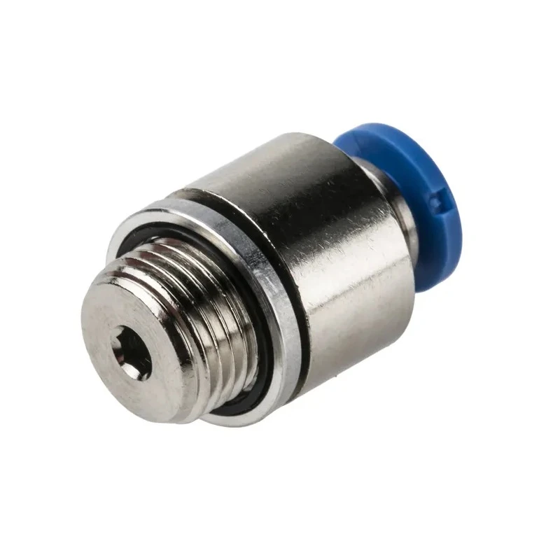 Festo Pneumatic Fitting QS Series Push-in 4mm Tube to G 1/8 Male Thread Nickel Plated Brass QS-G1/8-4-I