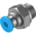 Festo Pneumatic Fitting QS Series 4mm Push-in Tube to Male G1/8 Thread Nickel Finish QS-G1/8-4