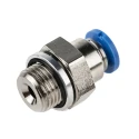 Festo Pneumatic Fitting QS Series 4mm Push-in Tube to Male G1/8 Thread Nickel Finish QS-G1/8-4
