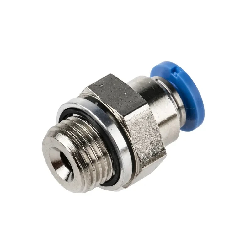 Festo Pneumatic Fitting QS Series 4mm Push-in Tube to Male G1/8 Thread Nickel Finish QS-G1/8-4