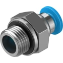 Festo Pneumatic Fitting QS Series 4mm Push-in Tube to Male G1/8 Thread Nickel Finish QS-G1/8-4