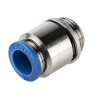 Festo QS Series Pneumatic Fitting 10mm Push-in, Male Thread G 3/8, Brass Nickel Plated QS-G3/8-10-I