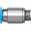 Festo Pneumatic Fitting QS Series Push-in Tube Connector Brass Nickel Finish 8mm 1/8 in Male Thread QS-G1/8-8-I