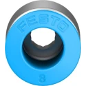 Festo Pneumatic Fitting QS Series Push-in Tube Connector Brass Nickel Finish 8mm 1/8 in Male Thread QS-G1/8-8-I