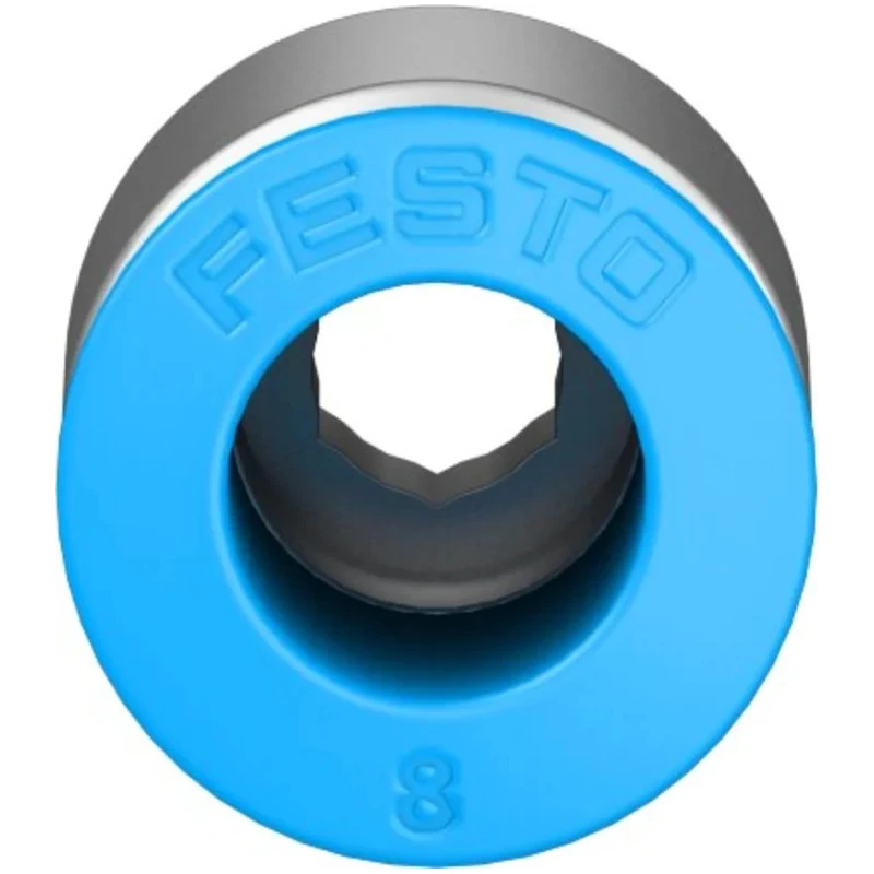 Festo Pneumatic Fitting QS Series Push-in Tube Connector Brass Nickel Finish 8mm 1/8 in Male Thread QS-G1/8-8-I