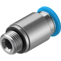 Festo Pneumatic Fitting QS Series Push-in Tube Connector Brass Nickel Finish 8mm 1/8 in Male Thread QS-G1/8-8-I