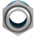 Festo Pneumatic Fitting 12mm Push-in Brass Nickel Finish Male G3/8 Threaded-to-Tube QS-G3/8-12