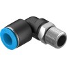 Festo Nickel Plated Brass Pneumatic Fitting Male R 1/4 in Thread 10mm Push-in Tube QSL-1/4-10