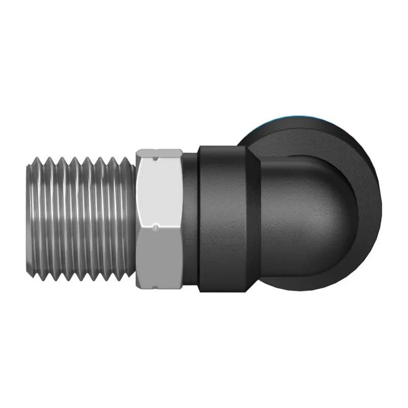 Festo Nickel Plated Brass Pneumatic Fitting Male R 1/4 in Thread 10mm Push-in Tube QSL-1/4-10