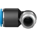 Festo Nickel Plated Brass Pneumatic Fitting Male R 1/4 in Thread 10mm Push-in Tube QSL-1/4-10