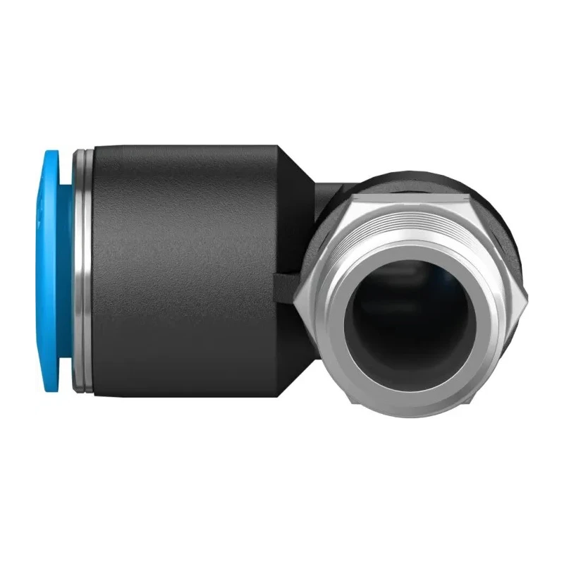 Festo Nickel Plated Brass Pneumatic Fitting Male R 1/4 in Thread 10mm Push-in Tube QSL-1/4-10