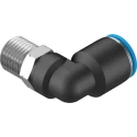 Festo Nickel Plated Brass Pneumatic Fitting Male R 1/4 in Thread 10mm Push-in Tube QSL-1/4-10