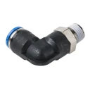 Festo Nickel Plated Brass Pneumatic Fitting Male R 1/4 in Thread 10mm Push-in Tube QSL-1/4-10