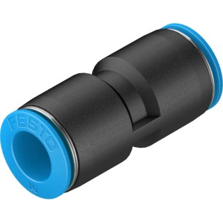 Festo QS Series Pneumatic Fitting 14 Bar, 10 mm Push-in Tube-to-Tube Adapter QS-10