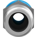 Festo Pneumatic Fitting 4mm Push-in Tube to 1/8 in R Male Thread, Brass Nickel Finish QS-1/8-4